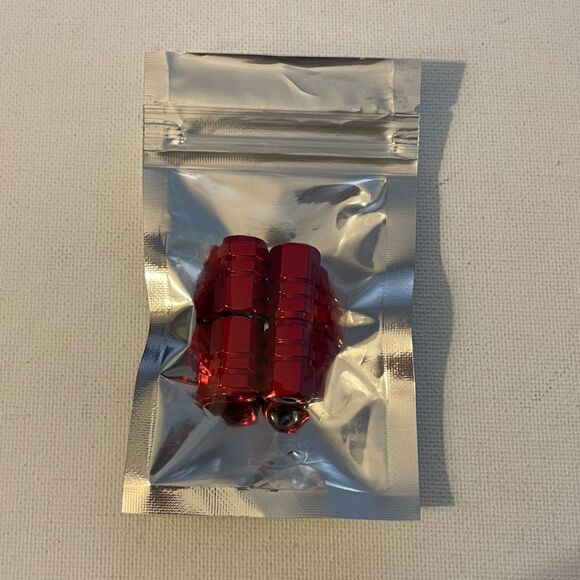 Volvo valve Stem caps in Red set of 4 NWT - Picture 4 of 5